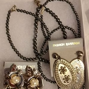 New Genuine  Hematite  Necklace Set !